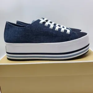 Michael Kors Ronnie Denim Platform Low Top Sneaker Size 9.5