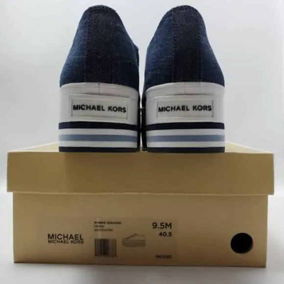 Michael Kors Ronnie Denim Platform Low Top Sneaker Size 9.5