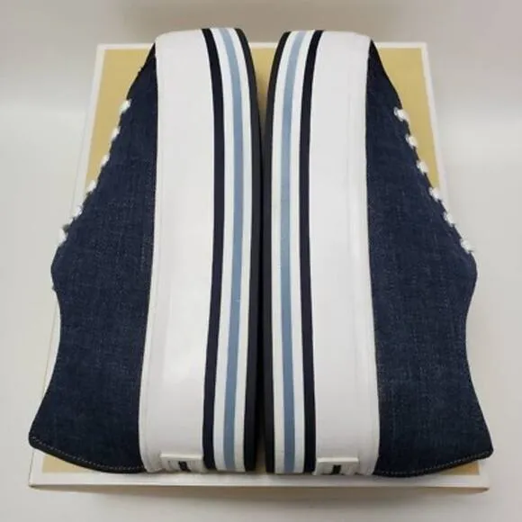 Michael Kors Ronnie Denim Platform Low Top Sneaker Size 9.5