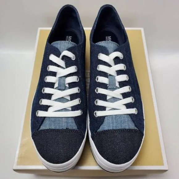 Michael Kors Ronnie Denim Platform Low Top Sneaker Size 9.5