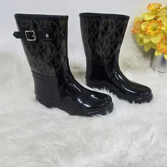 Michael Kors Tall Rain Boots Size 10