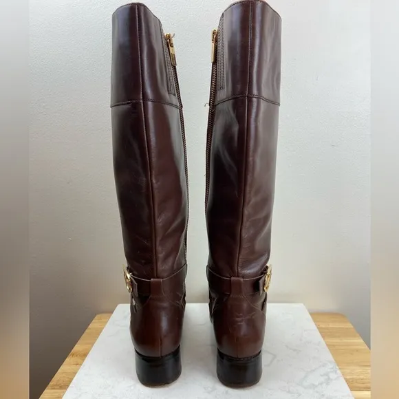 MICHAEL Michael Kors Bryce Tall Leather Riding Boots Wide Calf
