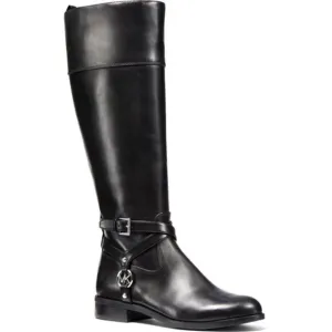 MICHAEL Michael Kors Preston Leather Tall Black Riding Boots Size 5.5M New