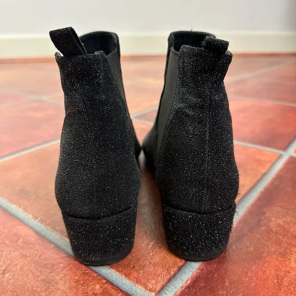 Miista Black Sparkly Chelsea Boots Size 10.5