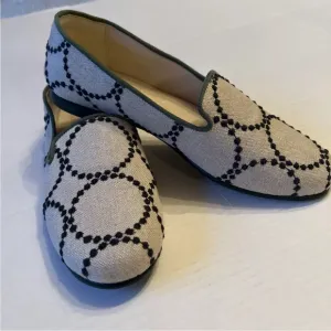 Mina Perhonen 39/24.5/US 7.5 Tambourine Aurinko Slip-on Shoes Natural Green 💖