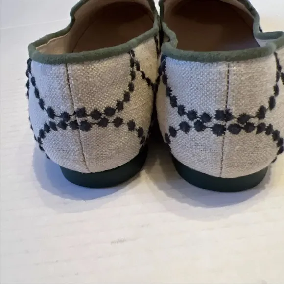 Mina Perhonen 39/24.5/US 7.5 Tambourine Aurinko Slip-on Shoes Natural Green 💖