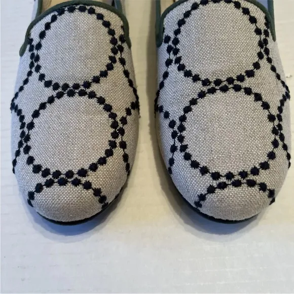 Mina Perhonen 39/24.5/US 7.5 Tambourine Aurinko Slip-on Shoes Natural Green 💖