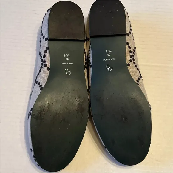 Mina Perhonen 39/24.5/US 7.5 Tambourine Aurinko Slip-on Shoes Natural Green 💖