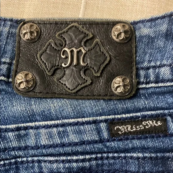 Miss‎ Me Jeans Embellished Angel Wings Pockets Bootcut Denim Jeans Studded Sz 29