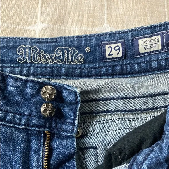 Miss‎ Me Jeans Embellished Angel Wings Pockets Bootcut Denim Jeans Studded Sz 29