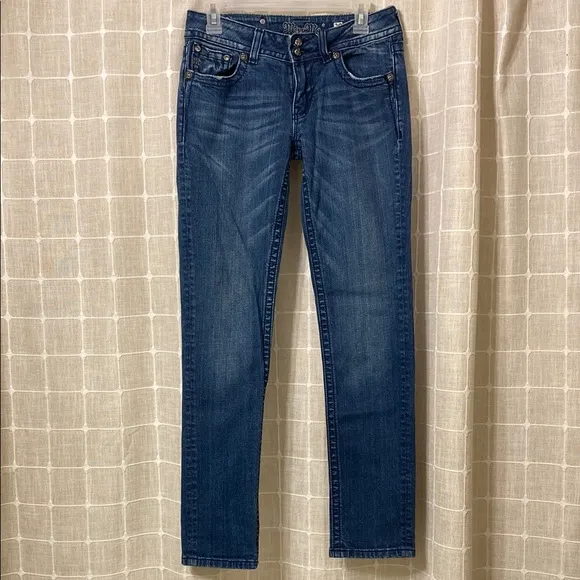 Miss‎ Me Jeans Embellished Angel Wings Pockets Bootcut Denim Jeans Studded Sz 29