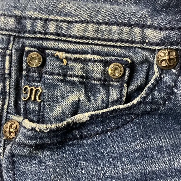 Miss‎ Me Jeans Embellished Angel Wings Pockets Bootcut Denim Jeans Studded Sz 29