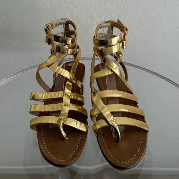 Miu Miu sandals gold gladiator 38.5 spring summer