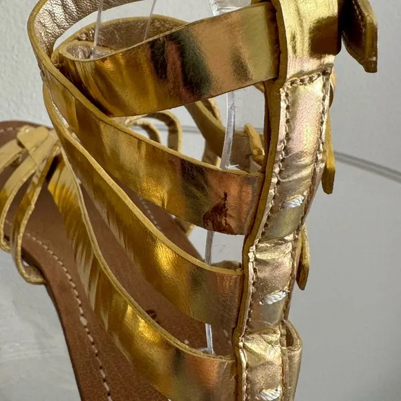 Miu Miu sandals gold gladiator 38.5 spring summer