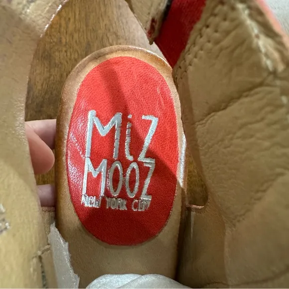 Miz Mooz Bella Leather Peep-Toe Heeled Sandals Size EU 42