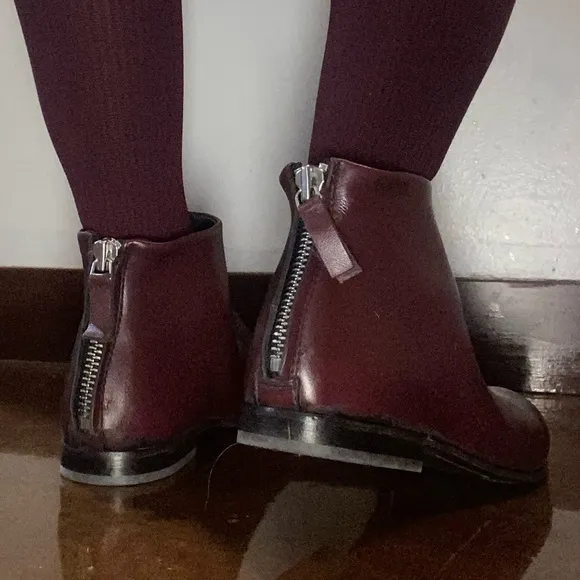 MOMA Ankle Boots Burgundy Leather