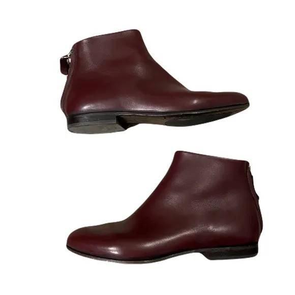 MOMA Ankle Boots Burgundy Leather