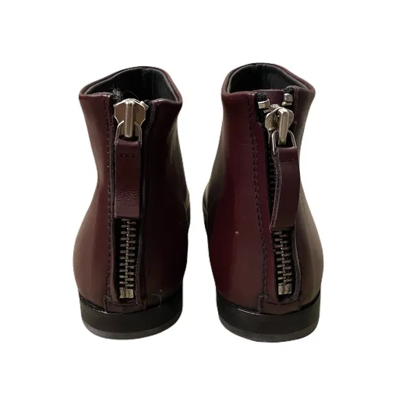 MOMA Ankle Boots Burgundy Leather