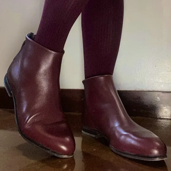 MOMA Ankle Boots Burgundy Leather