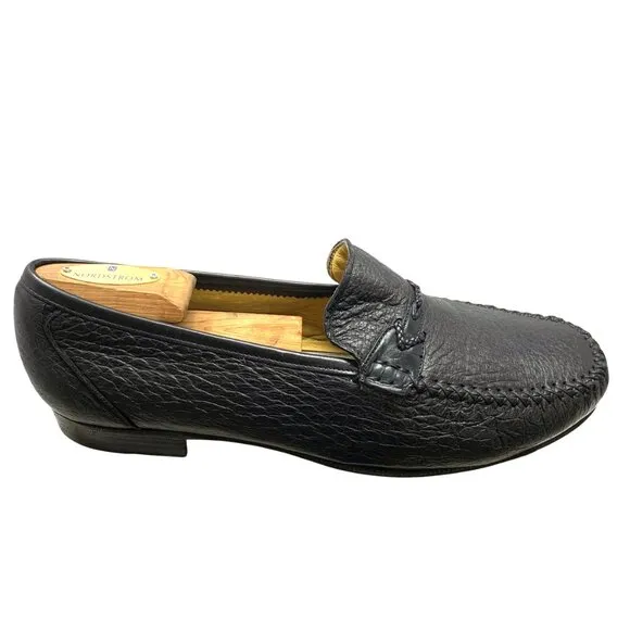 Moreschi Mens Handmade‎ Exotic Peccary Leather Loafers