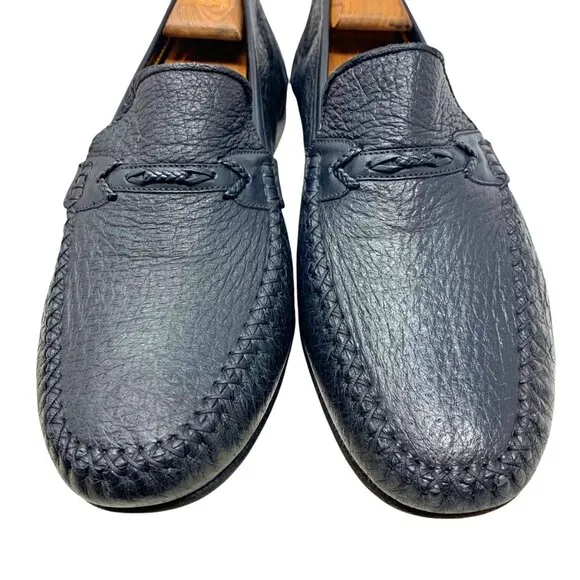Moreschi Mens Handmade‎ Exotic Peccary Leather Loafers