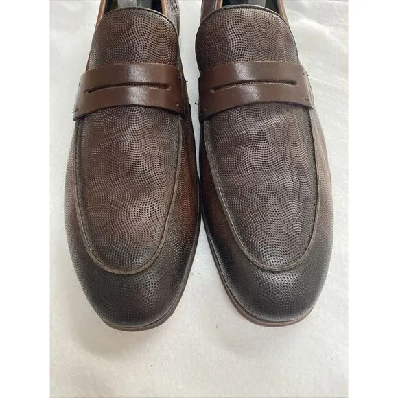 Moretti Gold Label Brown Loafers Men's Size 9.5 D‎   Leather Dress Shoes