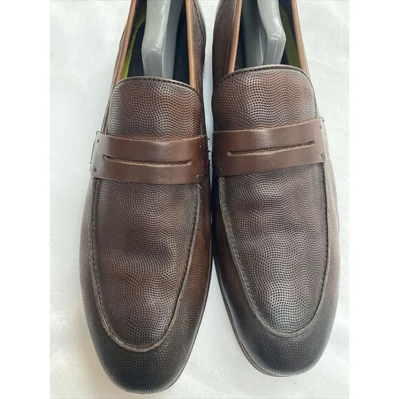 Moretti Gold Label Brown Loafers Men's Size 9.5 D‎   Leather Dress Shoes