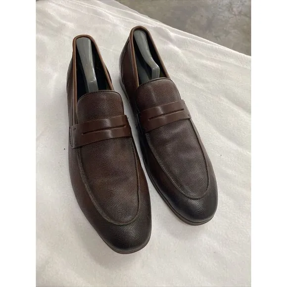 Moretti Gold Label Brown Loafers Men's Size 9.5 D‎   Leather Dress Shoes