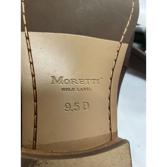 Moretti Gold Label Brown Loafers Men's Size 9.5 D‎   Leather Dress Shoes
