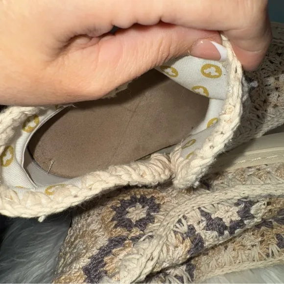 Mou Crochet Ankle Boots In Beige Size 40In Excellent Condition