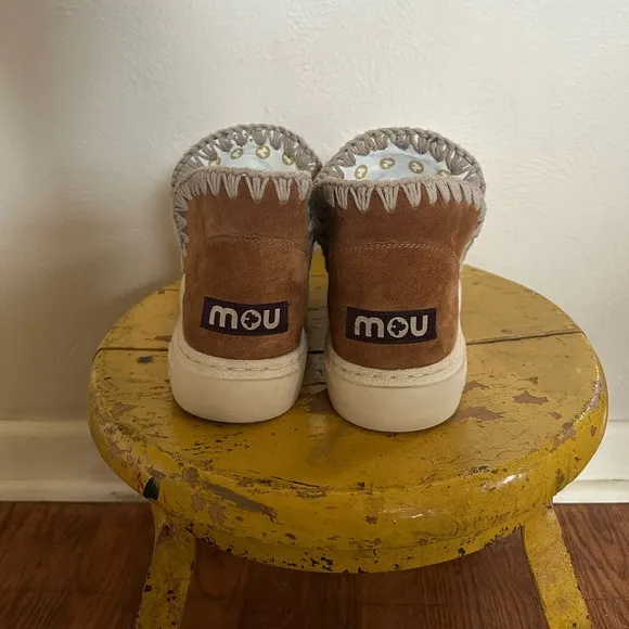 MOU Crochet Crush Ankle Boots Woman's 39 US size 8