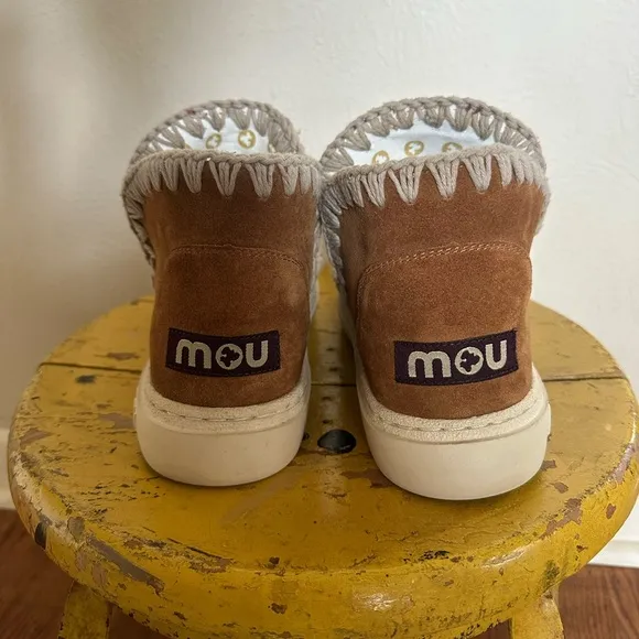 MOU Crochet Crush Ankle Boots Woman's 39 US size 8