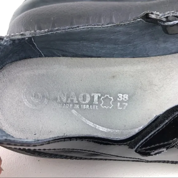 Naot Black Leather Mary Jane Comfort Shoes 7