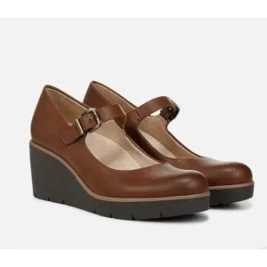 Naturalizer Shoes SOUL ADORE MARY JANE WEDGE Woman’s Sz 8.5M Pump Toffee Brown
