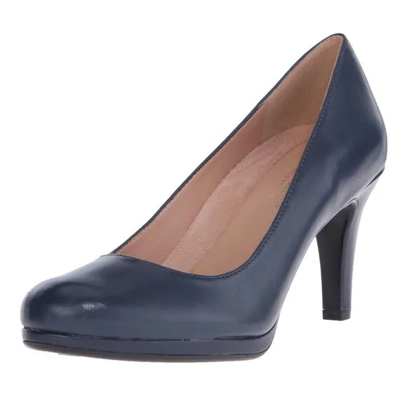 Naturalizer Women’s Michelle High Heel Pump, Navy, Size 10 – Classic Comfort