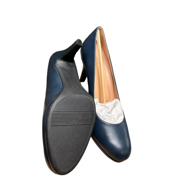 Naturalizer Women’s Michelle High Heel Pump, Navy, Size 10 – Classic Comfort