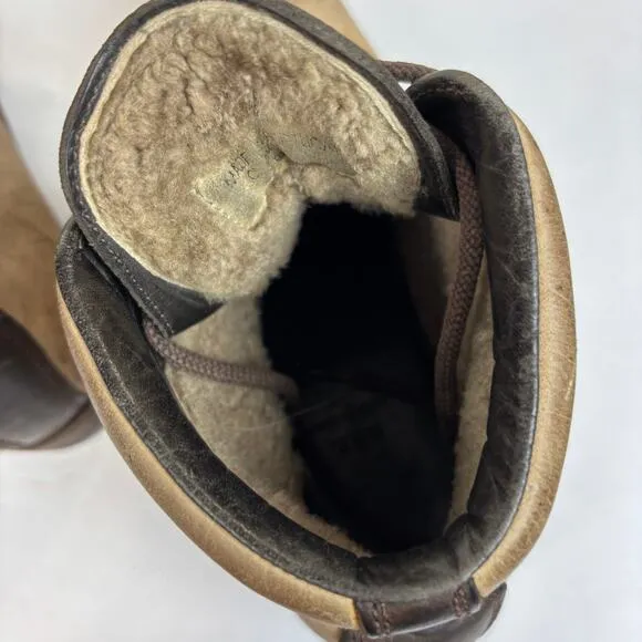N.D.C Made by Hand Leather Shearling Lined Hiking Boots Women's 39 / 9