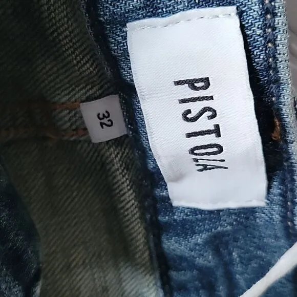 NEW 32 PISTOLA PEEK A BOO WILLOW WASH COLLEEN HIGH RISE SLIM BOOT CUT JEANS NWT