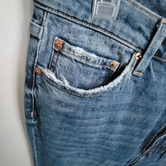 NEW 32 PISTOLA PEEK A BOO WILLOW WASH COLLEEN HIGH RISE SLIM BOOT CUT JEANS NWT