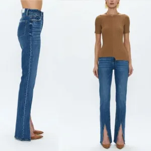 NEW 32 PISTOLA PEEK A BOO WILLOW WASH COLLEEN HIGH RISE SLIM BOOT CUT JEANS NWT