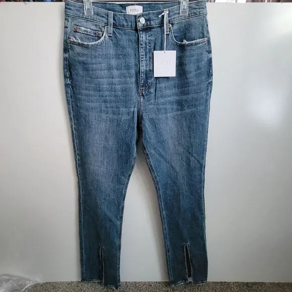 NEW 32 PISTOLA PEEK A BOO WILLOW WASH COLLEEN HIGH RISE SLIM BOOT CUT JEANS NWT