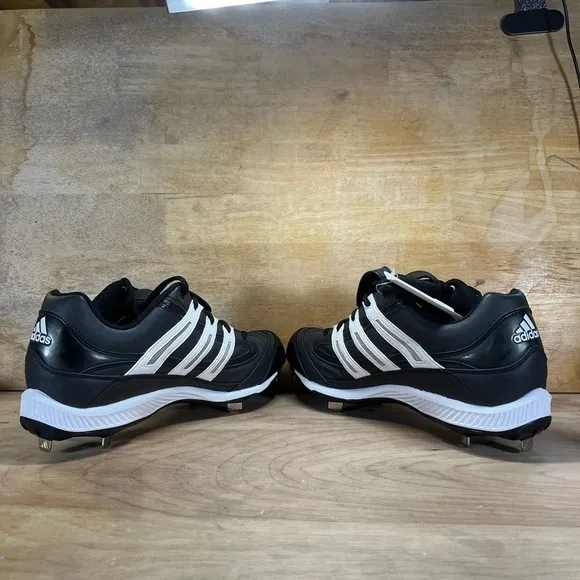 NEW Adidas Spinner 7 Low Mens Sz 12 Metal Spikes Baseball Shoes Blk 113195