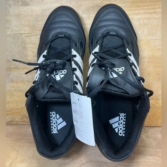 NEW Adidas Spinner 7 Low Mens Sz 12 Metal Spikes Baseball Shoes Blk 113195