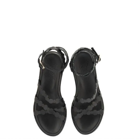 NEW ANCIENT GREEK SANDALS women's aspis sandals in black