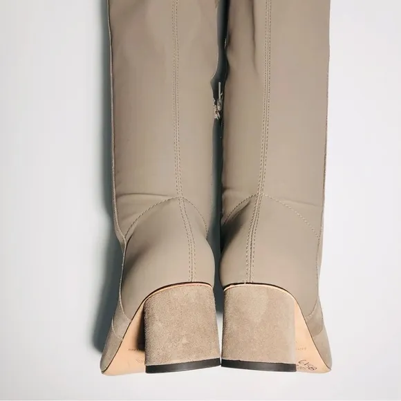 NEW Antonio Melani Haddison Suede Over-the-Knee Block Heel Boots in Taupe sz 6.5