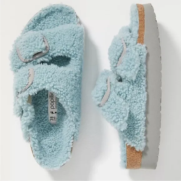 New Arizona Big Buckle Shearling Birkenstocks