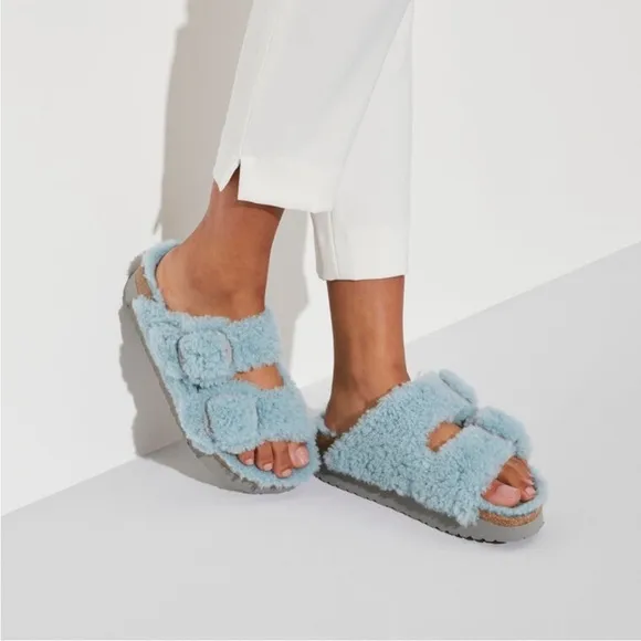 New Arizona Big Buckle Shearling Birkenstocks