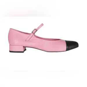 NEW Augusta Pink and Black Women's Mary Jane Loafers, US Size 6.5 / EU Size 37.