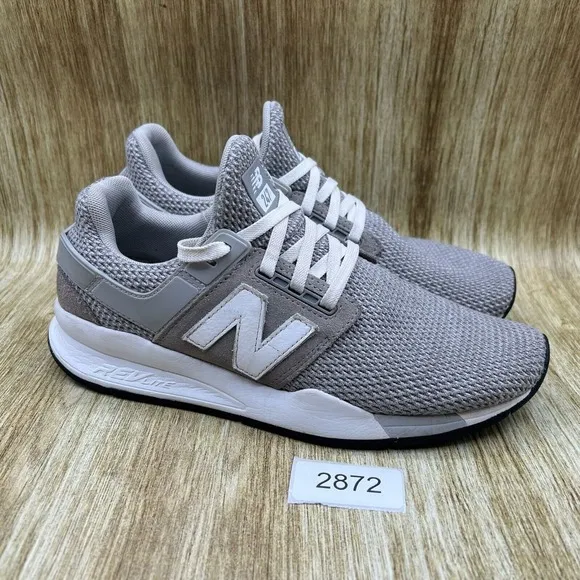 New Balance 247 Revlite Men's Size 9 Grey White Shoes Sneakers‎ Athletic MS247FJ