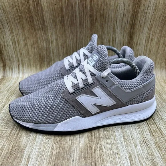New Balance 247 Revlite Men's Size 9 Grey White Shoes Sneakers‎ Athletic MS247FJ